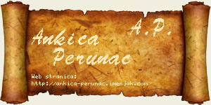 Ankica Perunac vizit kartica